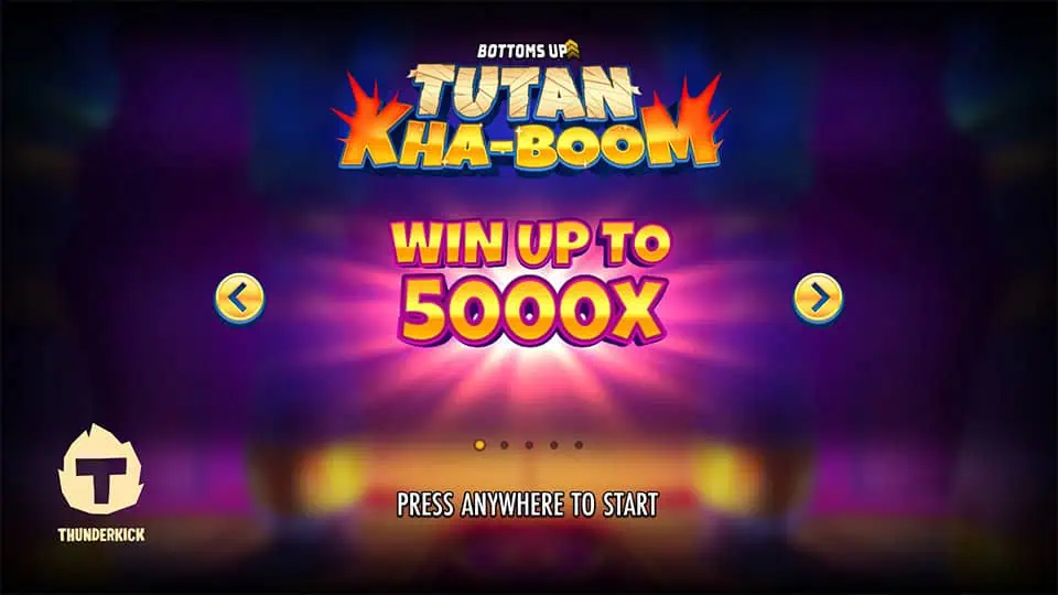 Tutan Kha Boom slot intro screen