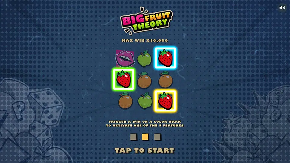 Big Fruit Theory slot intro screen