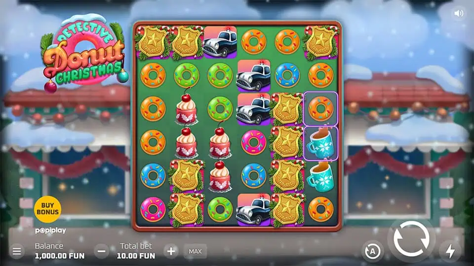 Detective Donut Christmas slot game preview