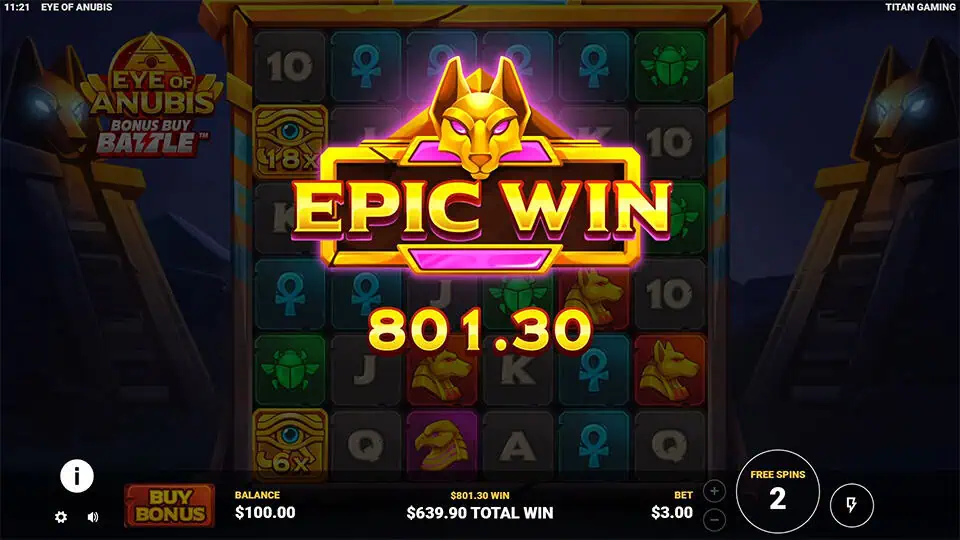Eye of Anubis slot big win