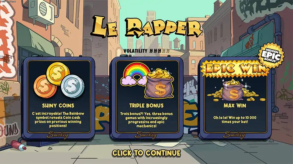 Le Rapper slot intro screen