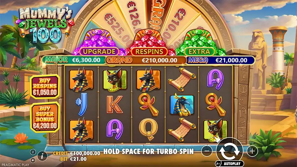 Mummys Jewels 100 slot game preview 1