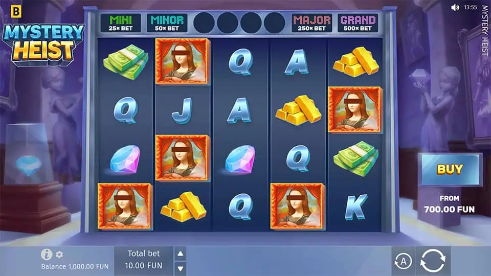Mystery Heist slot game preview 1