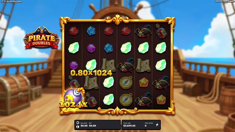 Pirate Doubles slot feature sticky bomb multiplier