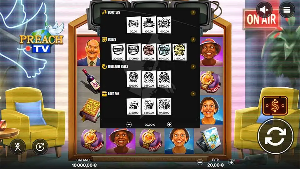 Preach TV slot bonus buy