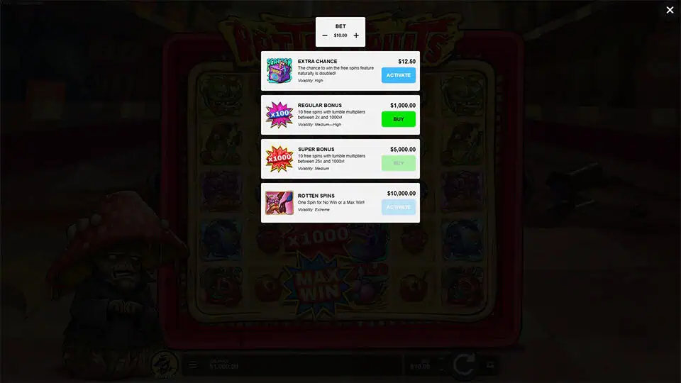 Rotten Fruits slot bonus buy