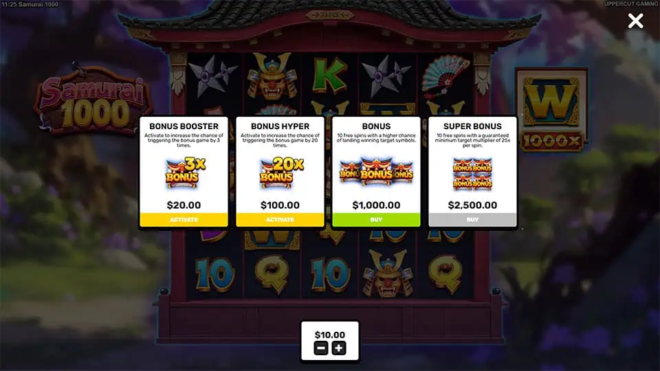 Samurai 1000 slot bonus buy