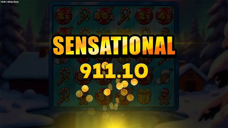 Sticky Xmas slot big win