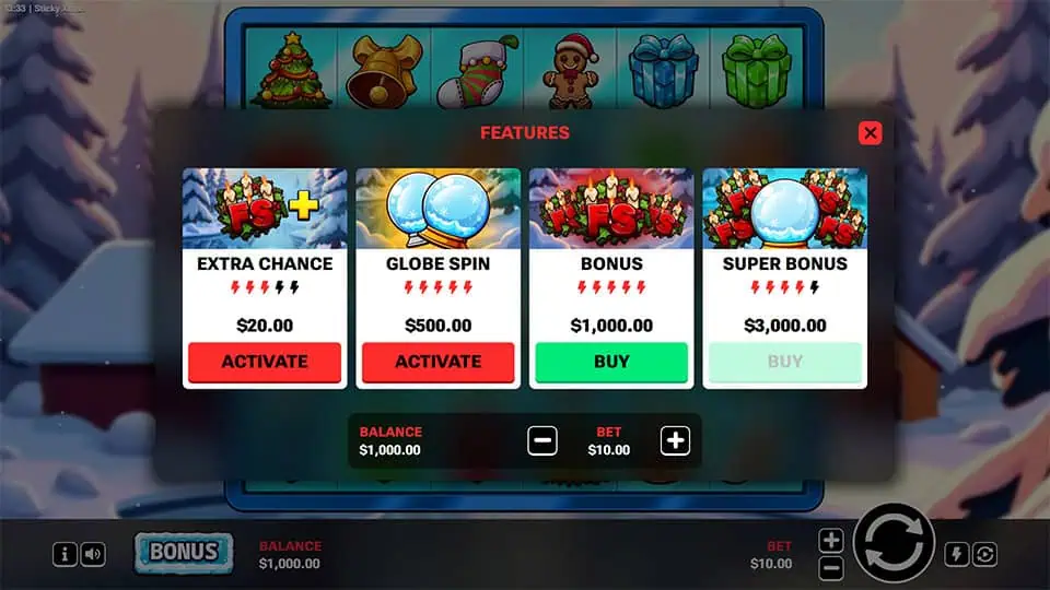 Sticky Xmas slot bonus buy