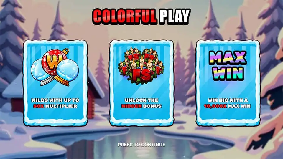Sticky Xmas slot intro screen