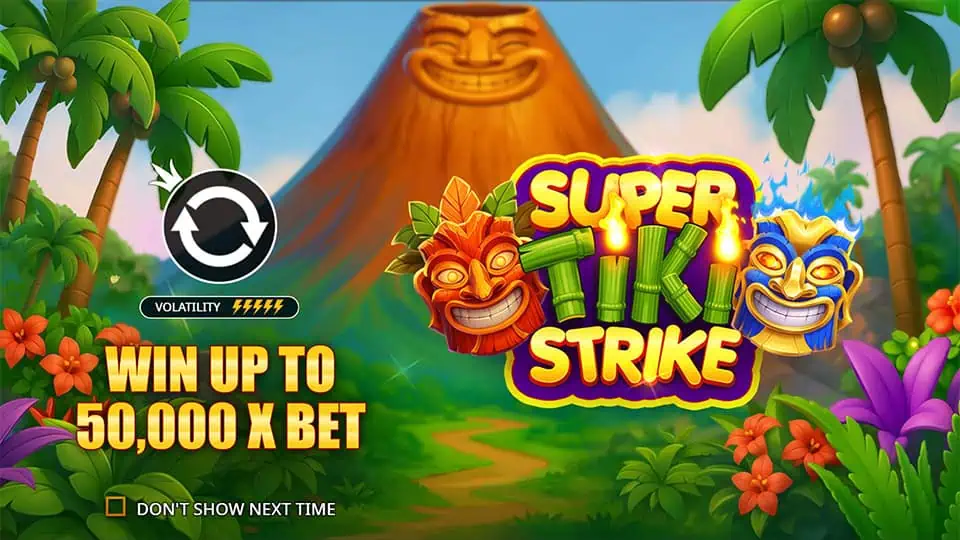 Super Tiki Strike slot intro screen