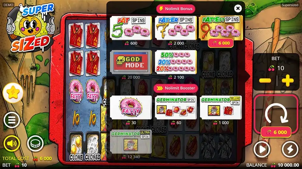 Supersized slot bonus buy