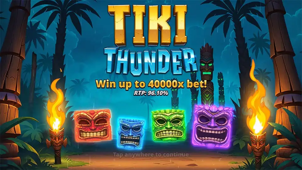 Tiki Thunder slot intro screen