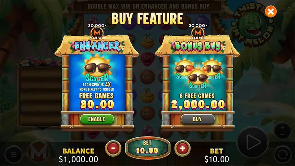 Twistin My Melon slot bonus buy 1