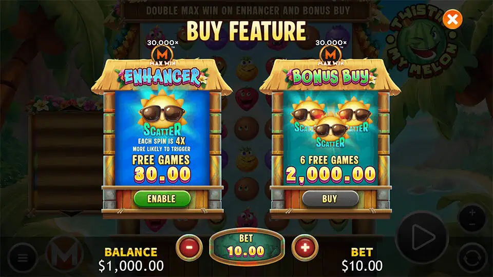 Twistin My Melon slot bonus buy