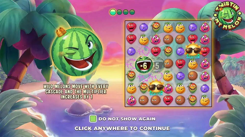 Twistin My Melon slot intro screen