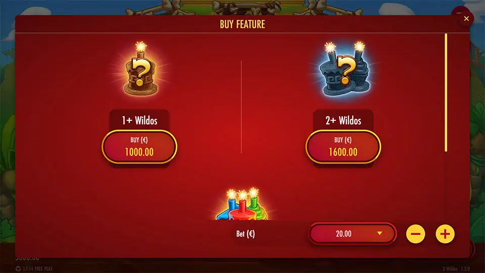 3 Wildos slot bonus buy