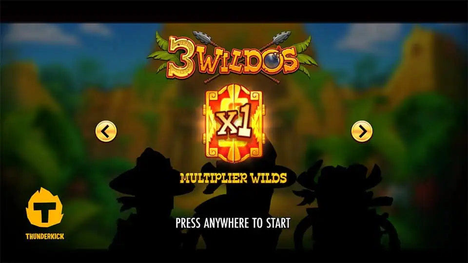 3 Wildos slot intro screen