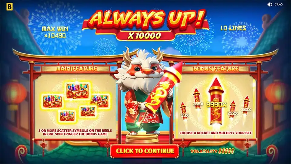 Always Up x10000 slot intro screen 1