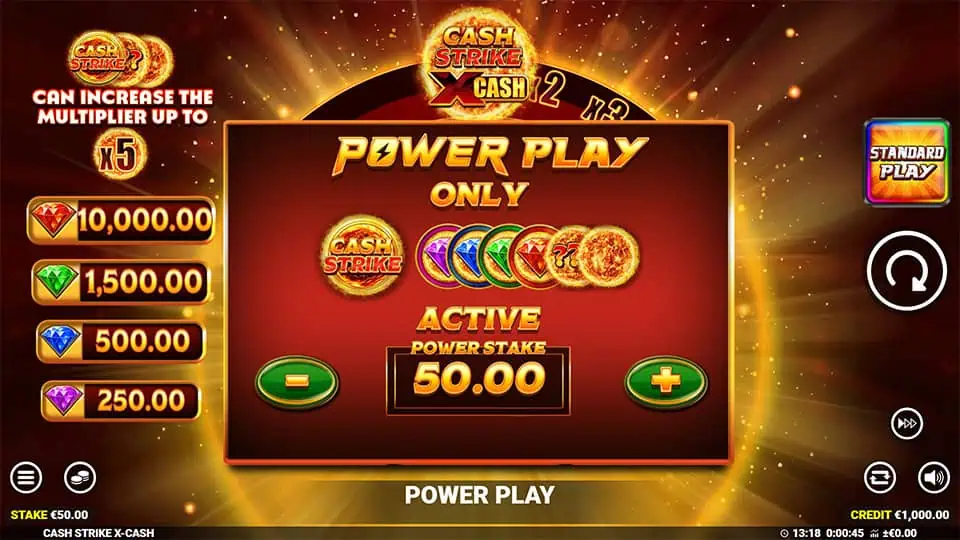 Cash Strike X Cash slot power play 1