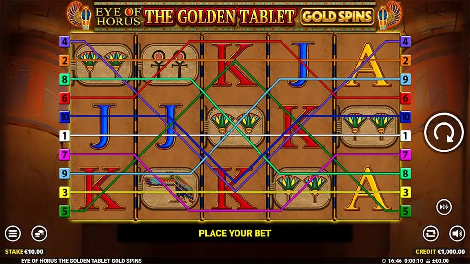 Eye of Horus The Golden Tablet Spins slot game preview