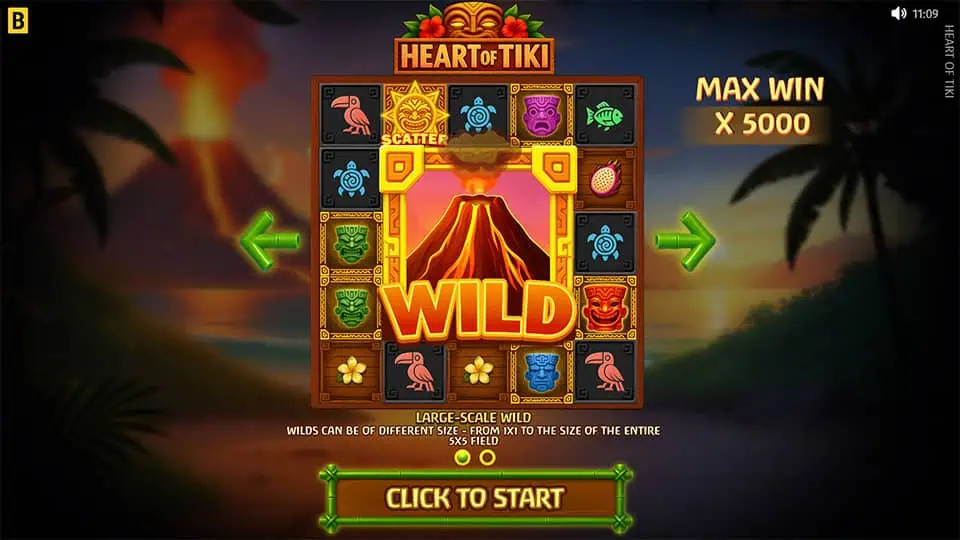Heart of Tiki slot intro screen 1