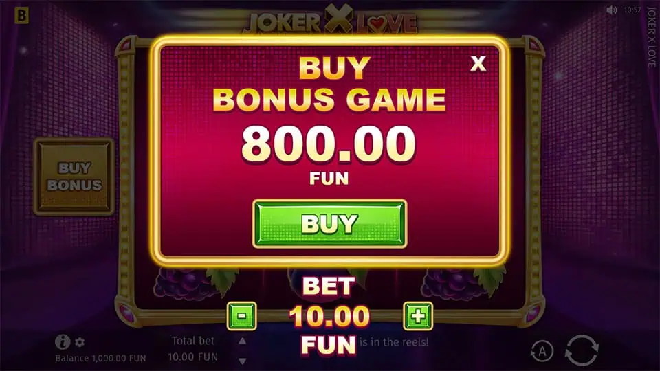 Joker X Love slot bonus buy