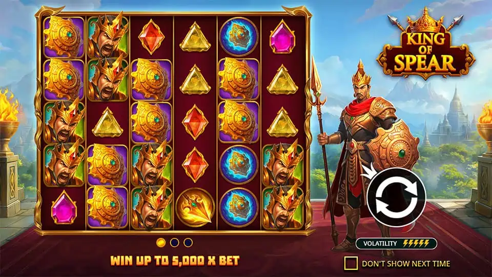 King of Spear slot intro screen