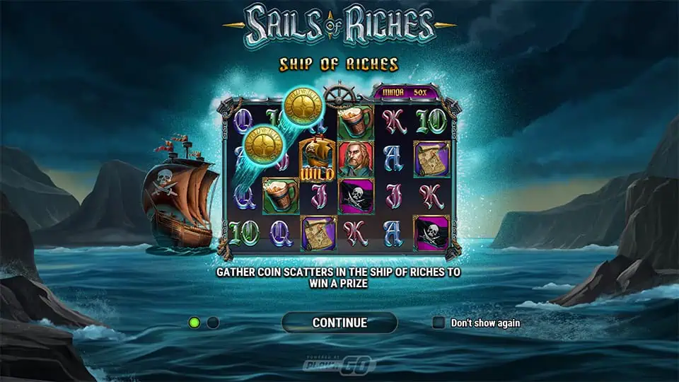 Sails of Riches slot intro screen