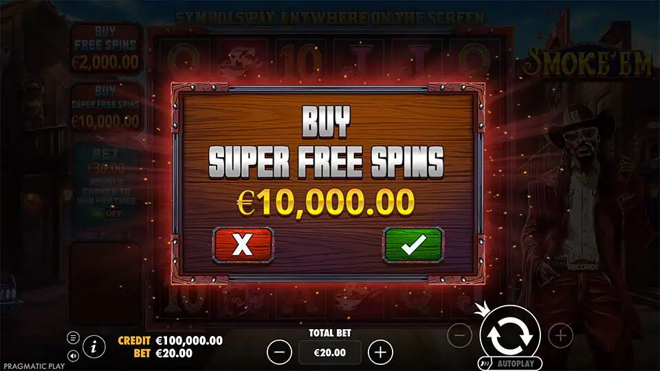 SmokeEm slot bonus buy