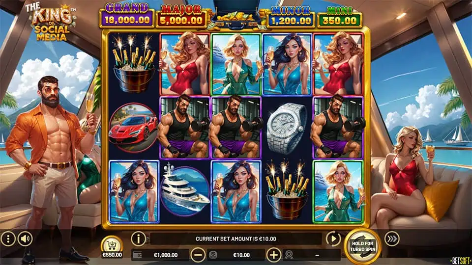 The King of Social Media slot game preview 1