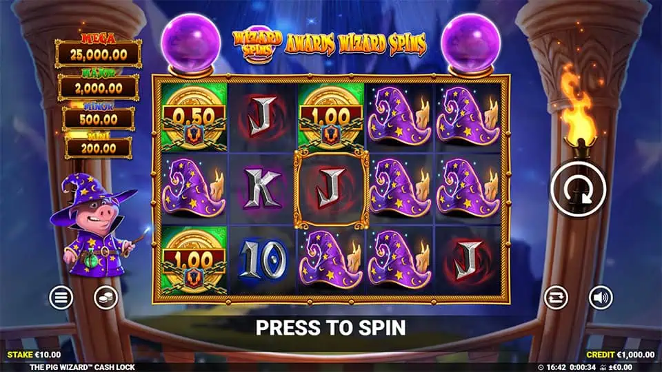 The Pig Wizard Cash Lock slot game preview