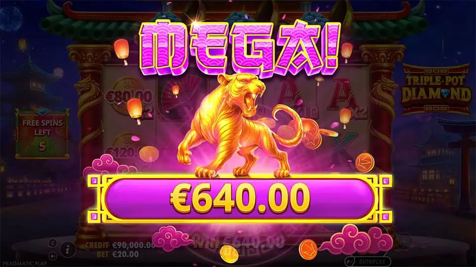 Triple Pot Diamond slot big win
