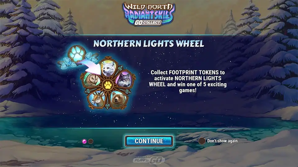 Wild North Radiant Skies slot intro screen