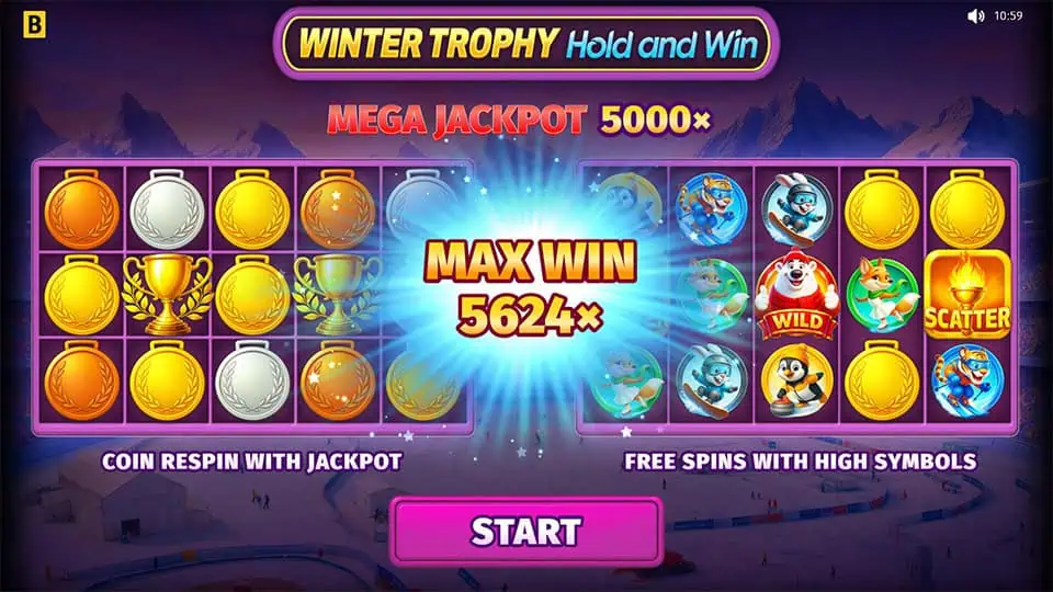 Winter Trophy Hold and Win slot game preview 1