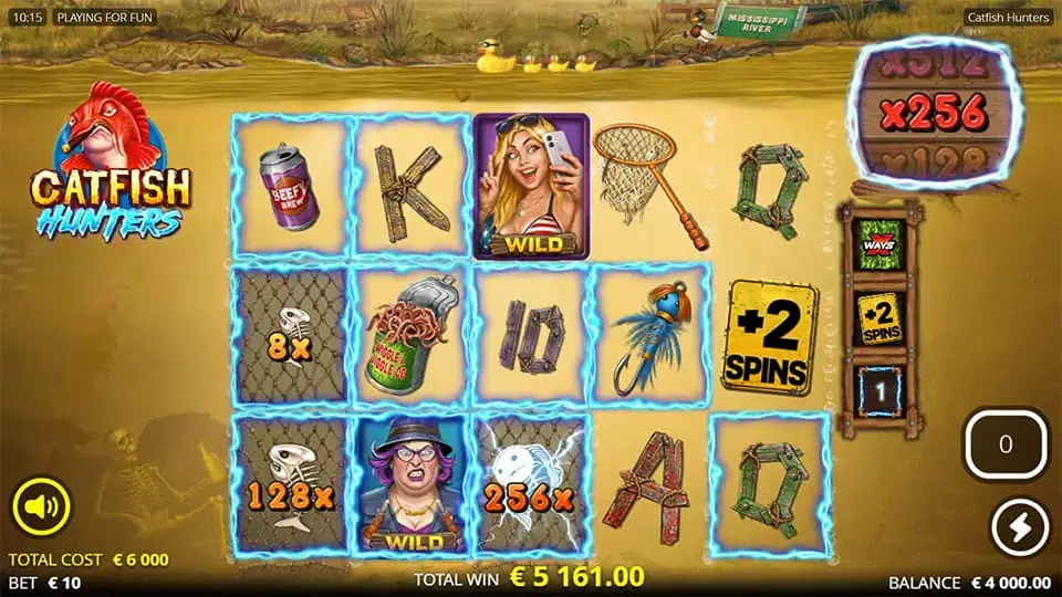 Catfish Hunters slot feature fish