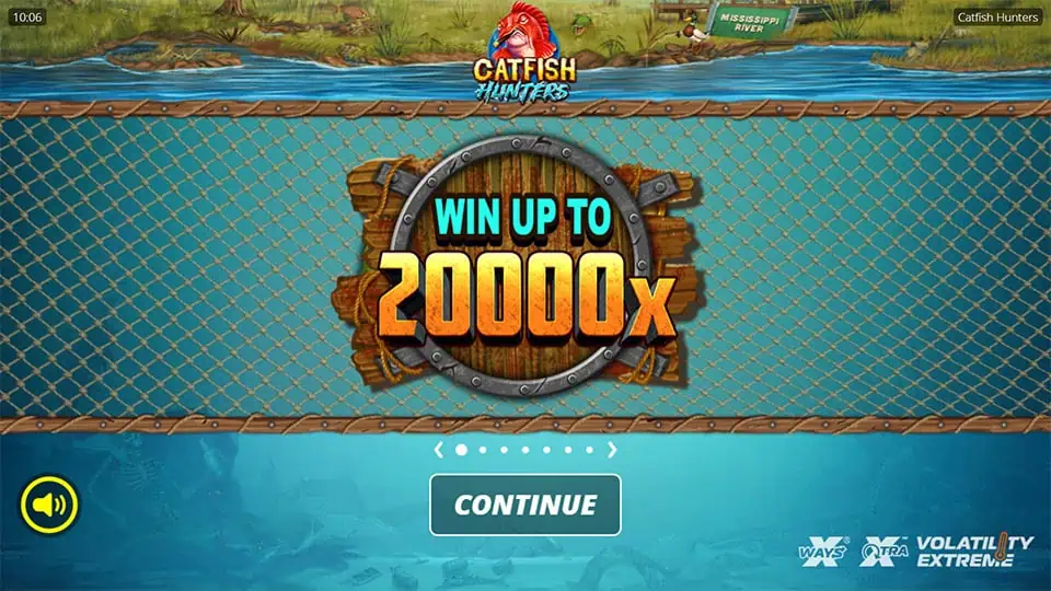 Catfish Hunters slot intro screen
