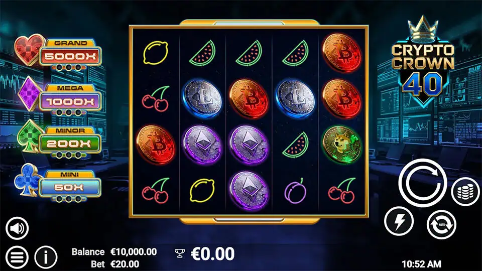 Crypto Crown 40 slot game preview