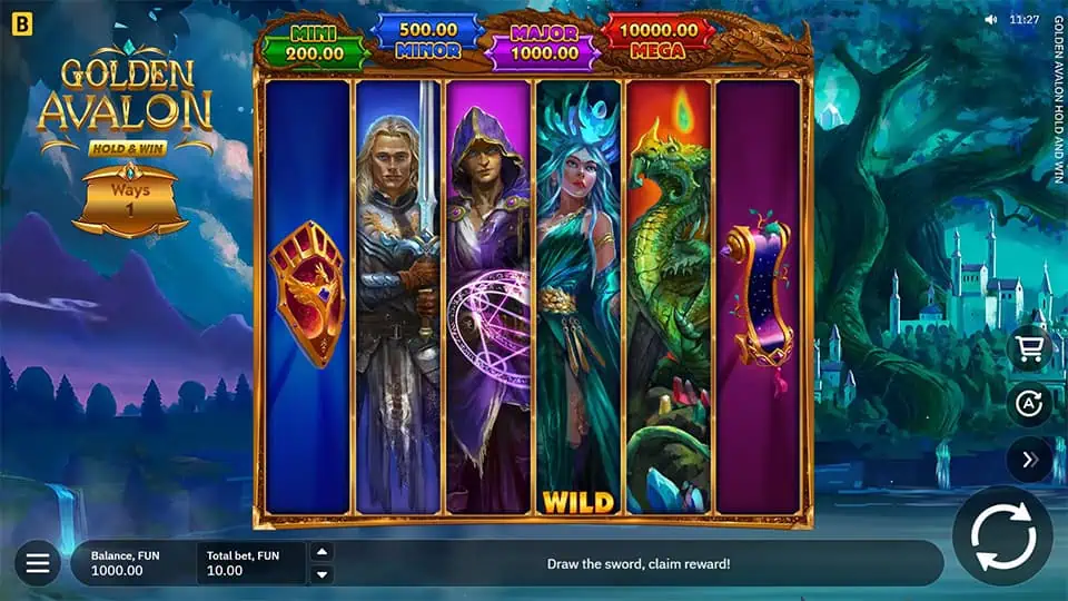 Golden Avalon Hold and Win slot game preview 1