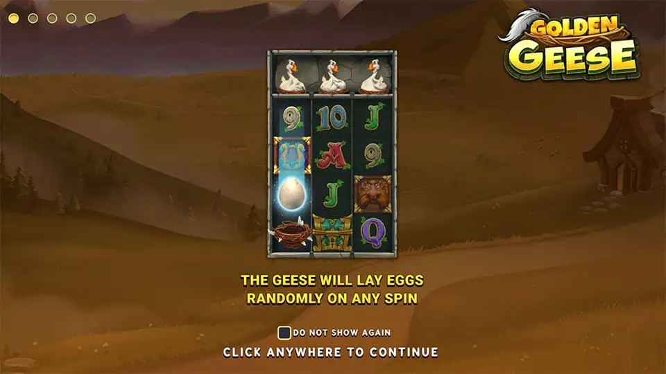 Golden Geese slot intro screen