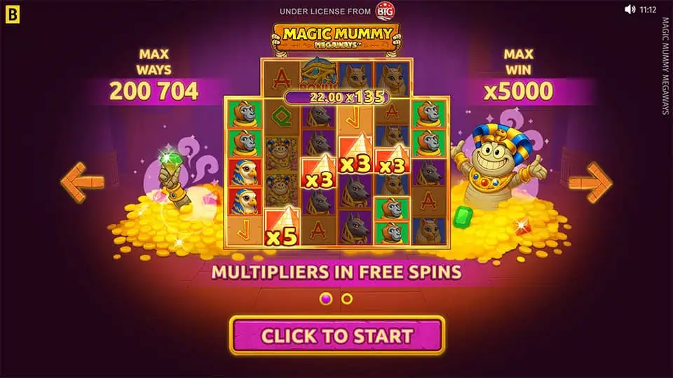Magic Mummy Megaways slot intro screen