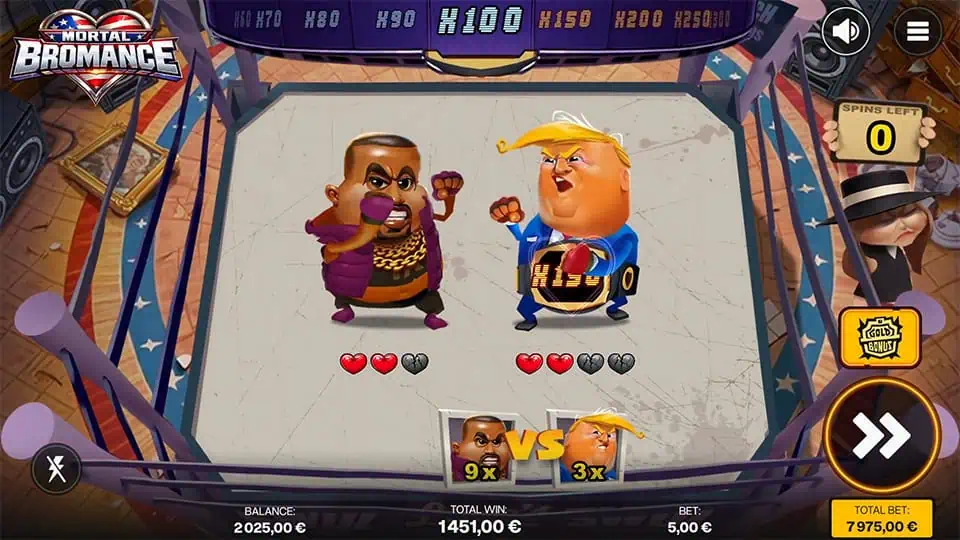 Mortal Bromance slot feature fight