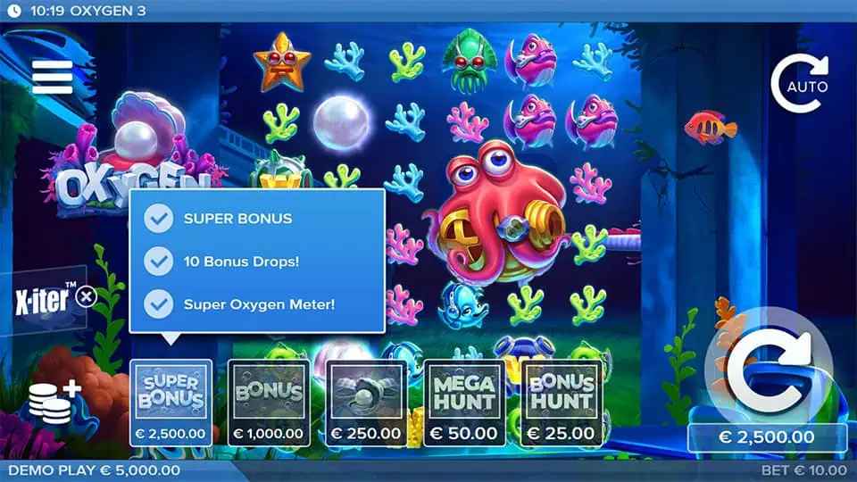 Oxygen 3 slot bonus buy