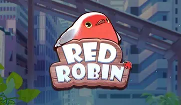 Red Robin logo featuring a red bird perched above the title, set against a bright cityscape with greenery.