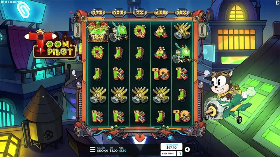 Wilds boosting reel multipliers, with values like 75x lighting up.