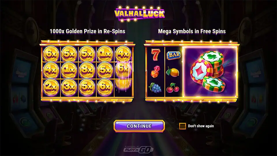 ValhalLuck slot intro screen 1