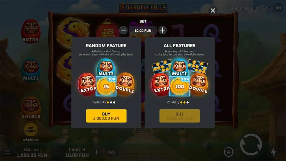 3 Daruma Dolls slot bonus buy