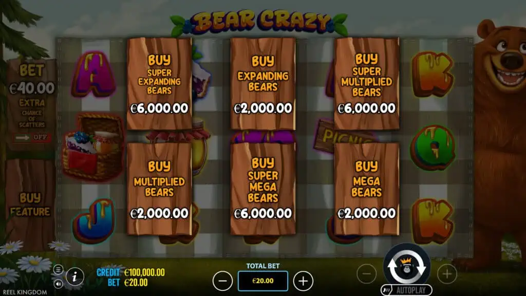 Bear Crazy slot bonus buy