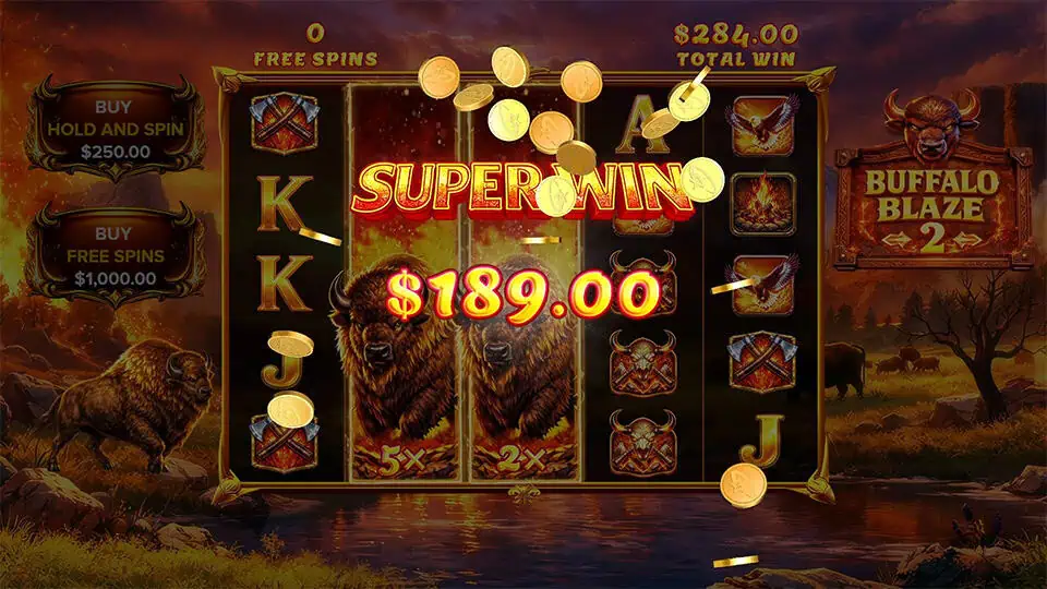 Buffalo Blaze 2 slot big win