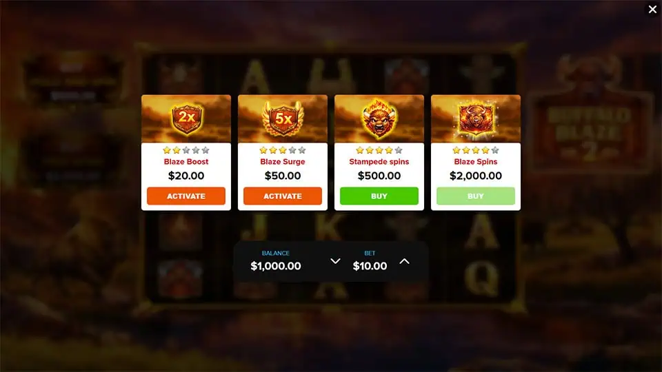 Buffalo Blaze 2 slot bonus buy